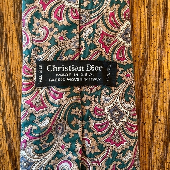 Dior Other - Christian Dior All Silk Paisley Neck Tie 100% silk made in the USA 🇺🇸